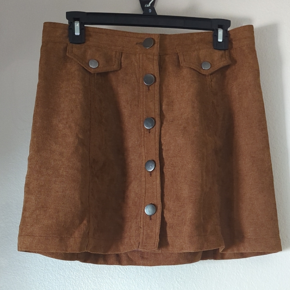 Blu Pepper Tan A-line Mini Skirt Casual
